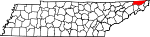 Statskart som fremhever Sullivan County