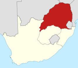Kaart van Provinsie van Transvaal Province of Transvaal