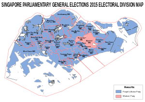 Singapur genel seçimlerinin sonuçlarnn haritas 2015.svg