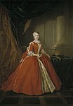 1738; ärmarna gör att denna klänning kan identifieras som en mantuamodell.