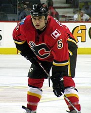 Though he was never drafted, Mark Giordano has become a regular on the Flames' blueline. Mark Giordano.JPG
