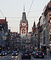 Das Martinstor in Freiburg von der Johanniskirche aus gesehen