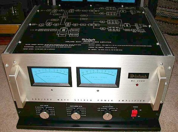 Audio stereo power amplifier made by McIntosh