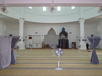Malacca Straits Mosque prayer hall Melaka Straits Mosque - Prayer Hall.jpg