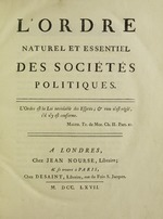 Vignette pour L'Ordre naturel et essentiel des sociétés politiques