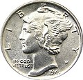 10 centavos Mercury.A/(1916-1945)