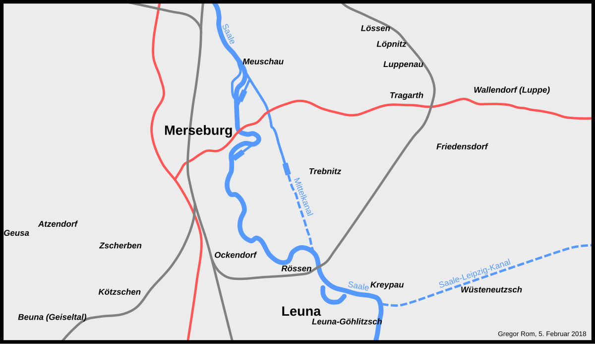 Мерзебург спутниковая карта