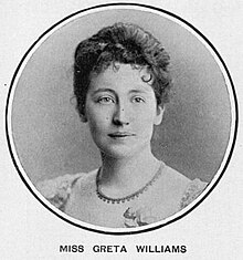 Miss Greta Williams, pictured in The Tatler, 2 April 1902
