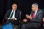 Thumbnail for File:Mohamed ElBaradei and Rajmohan Gandhi Engage in a Democracy Dialogue-2012.jpg