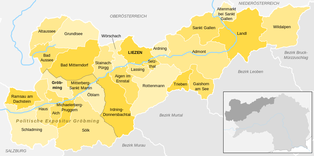 Municipalities Bezirk Liezen.svg