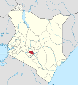 Murangan piirikunnan sijainti Keniassa