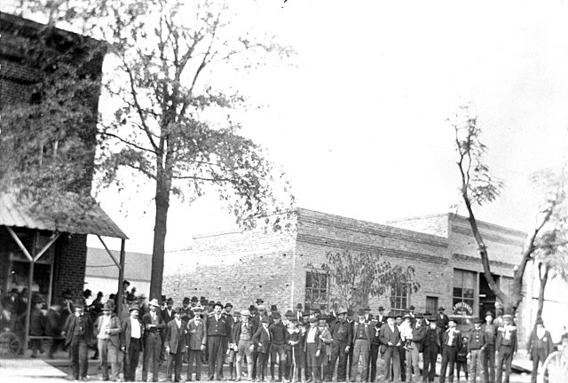 Red Shirts in Laurinburg on election day, 1898