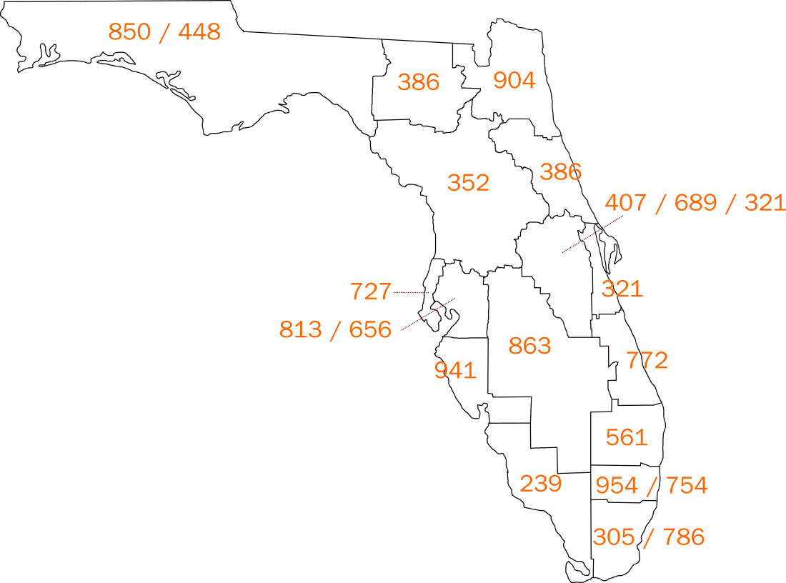 北美电话区号813