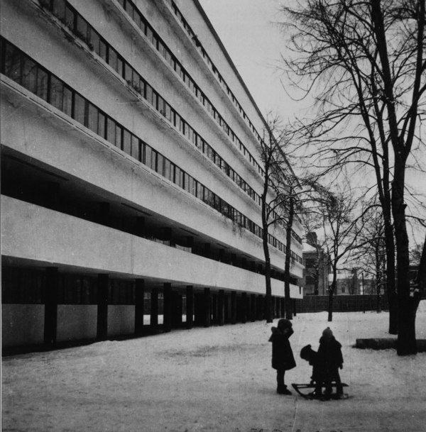 The Narkomfin Building was built to house employees of the Commissariat for Finance