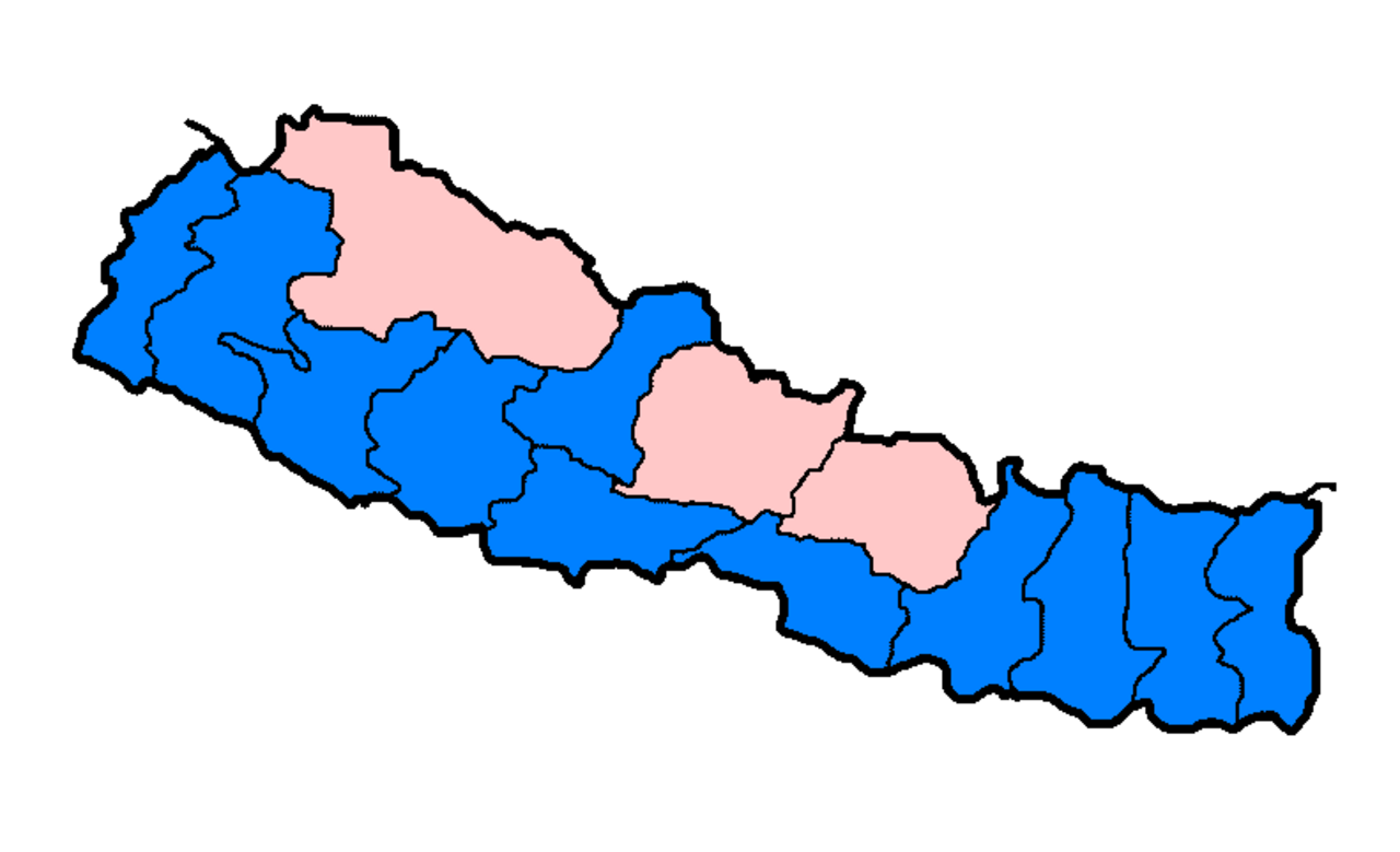 Регионы Непала. 2007 South Asian Floods. Border region