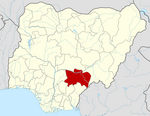 Map of Nigeria highlighting Benue State