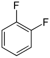 Structuurformule van 1,2-difluorbenzeen