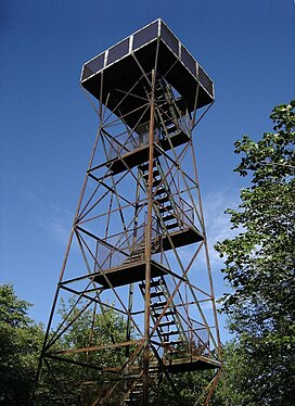 Torre de observación en la cima del monte Davis, Pensilvania.JPG