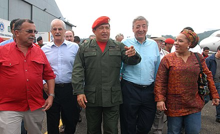 Hugo Chavez, the president of Venezuela, dressed in military garb in August 2006.