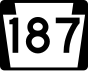 Pennsylvania Route 187 marker