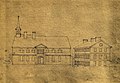 Academy and College of Philadelphia (ca. 1780). Sketch by Pierre Du Simitière.