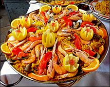 Paella aux fruits de mer →(es) Paella de marisco →(ca) Paella de marisc