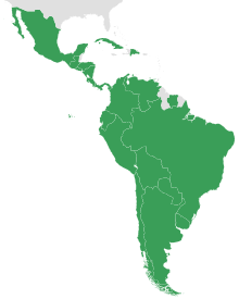 Member countries of the Latin American Parliament Parlatino.svg