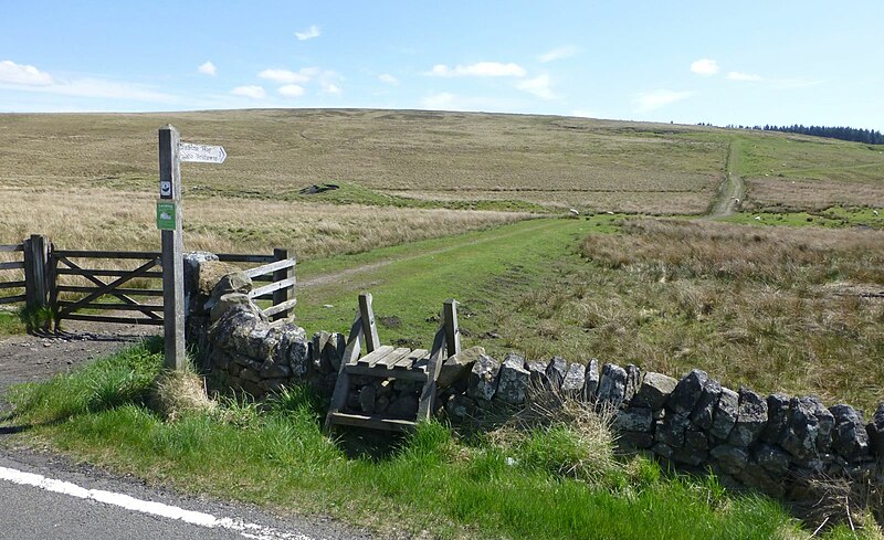 File:Pennine Way heads over the moors - geograph.org.uk - 5775665.jpg