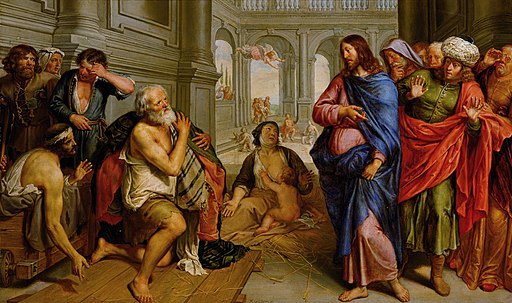 Pieter van Lint - Christ healing the lame at the pool of Bethesda