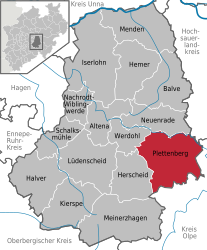 Plettenberg - Harta