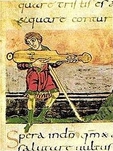 Plucked instrument, French Psalter, 9th century.jpg