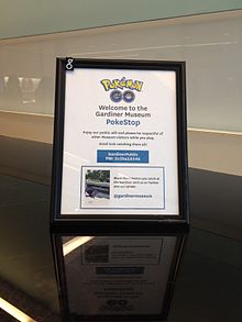 Un Pokéstop presso il Gardiner Museum di Toronto