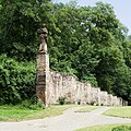 Standbild der Göttin Pomona im Park des Schlosses Harbke