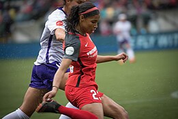 Purce with Portland in 2018 Portland Thorns vs Orlando Pride 2018-04-15 7A4A4695 (26641371057).jpg