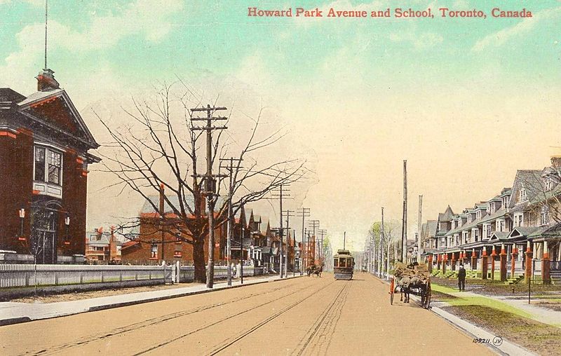 File:Postcard-toronto-howardparkaveandschool-wagon-streetcar-early.jpg