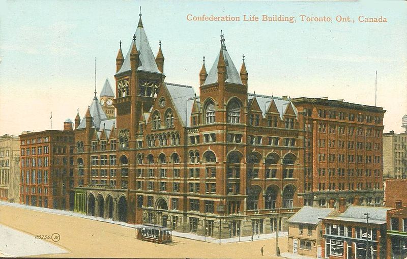 File:Postcard of the Confederation Life Building in Toronto.jpg