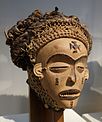 Pwo mask, Angola, Chokwe people, view 1, mid 20th century, wood, raffia, twine - Chazen Museum of Art - DSC01739.JPG