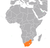 Location map for Qatar and South Africa.