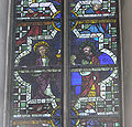 Chor, Apostelfenster von 1419, 5. Reihe von oben: Johannes und Jakobus minor