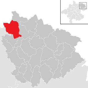 Lage der Gemeinde Rainbach im Mühlkreis im Bezirk Freistadt (anklickbare Karte)