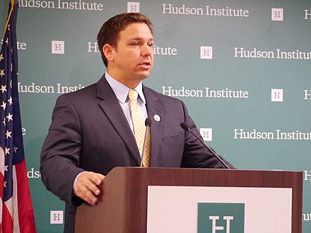 DeSantis speaking at the Hudson Institute in June 2015