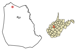 Roane County West Virginia Incorporated and Unincorporated areas Reedy Highlighted.svg