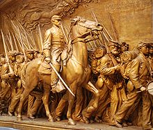 Restored plaster cast at the National Gallery of Art Robert Gould Shaw Memorial - detail.jpg