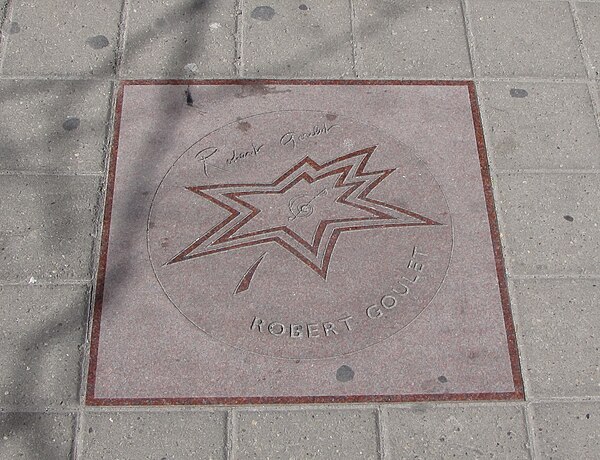 Robert Goulet's star on Canada's Walk of Fame