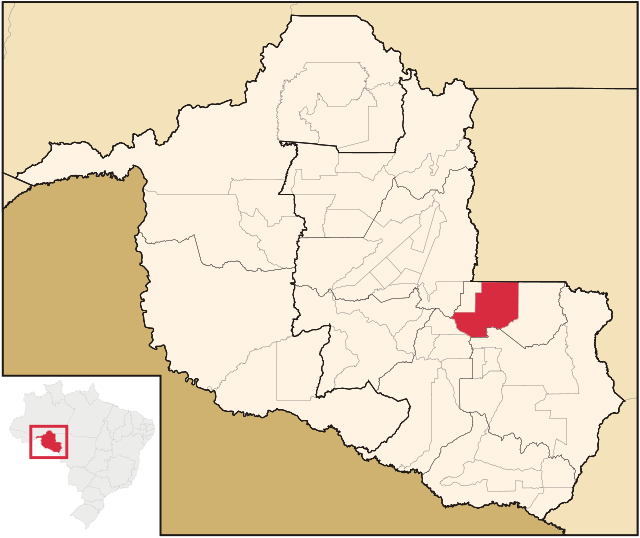 Localização de Cacoal em Rondônia