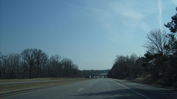 In Rootstown Township, Interstate 76 passes through many wooded hills