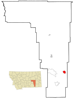 Rosebud County Montana Incorporated and Unincorporated areas Ashland Highlighted.svg