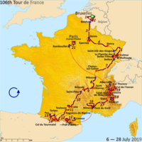 2019 Tour de France rotası