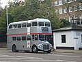 A westbound route 9 bus in Kensington High Street, about to finish it's journey