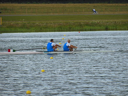 Italy during the final of the men's coxless pair.